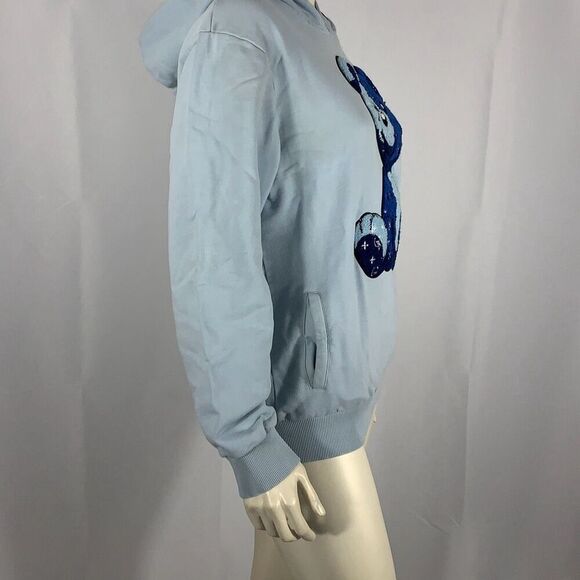Avenue George V Paris Pullover Hoodie Size XXL Blue Embroidered Bear SEE DESC - Picture 6 of 16